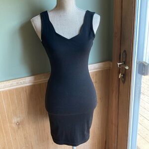 Vintage CSL sleeveless black mini dress